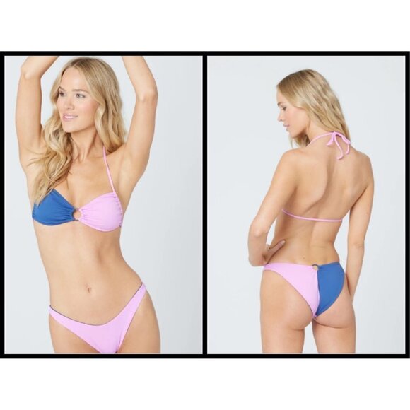 💕L*SPACE💕  Color Block Bikini Set (Ringo Top L + Mercury Classic Bottom M) NWT - Picture 7 of 16